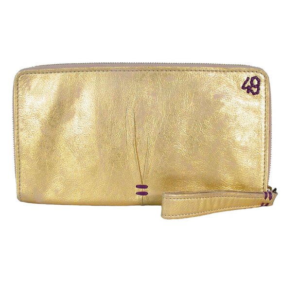 49 Square Miles Handbags - 49 SQUARE MILES San Francisco Bestie Metallic Gold Italian Leather Clutch $250